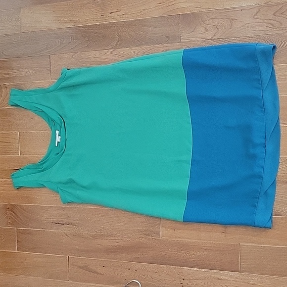 Thakoon For Target Dresses Colorblock Emerald Green & Navy Shift Dress Medium - Picture 2 of 9